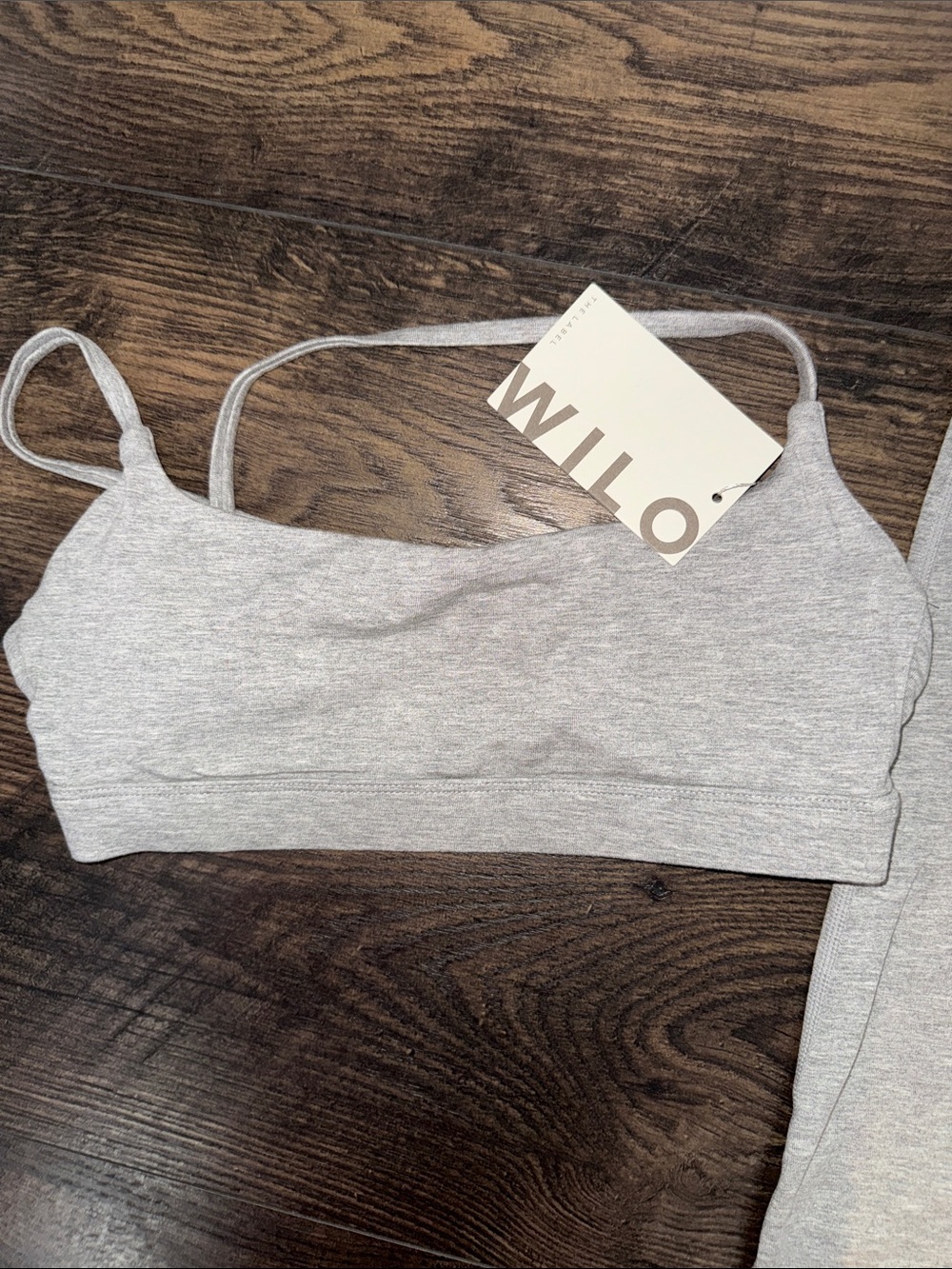 Wilo Heather Gray Bralette & Wide-Leg Lounge Set - Picture 4 of 6
